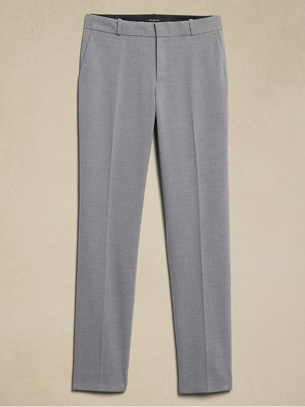 Banana Republic Woman’s Ryan Mid Rise - Straight-Leg Trousers in Gray